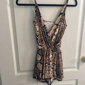 Snake skin design romper
